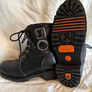 Harley-Davidson Women’s Black Leather Motorcycle Boots — Size 9